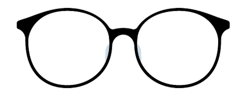 ボストン型のメガネ
