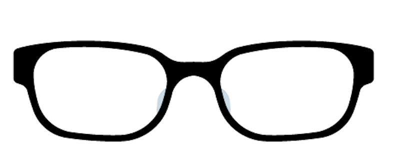 ウェリントン型のメガネ